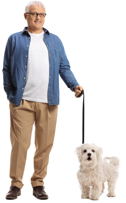 Man with dog